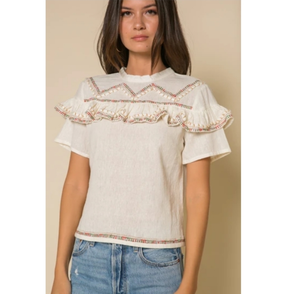 RAGA Lyra Ruffle Top XS